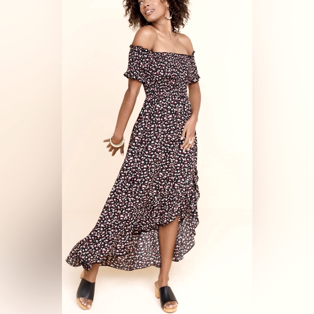 Mi Ami floral hi-low maxi dress